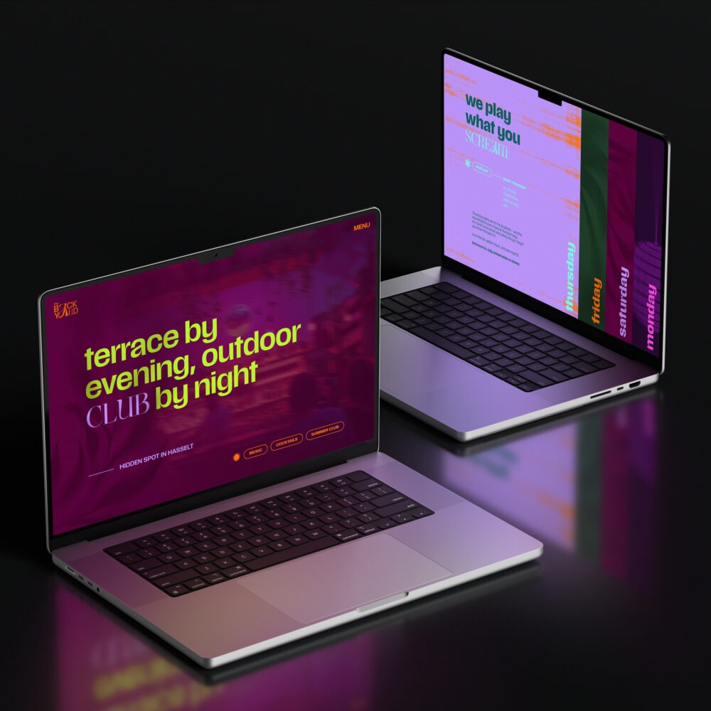 Mock-up The Backyard website design